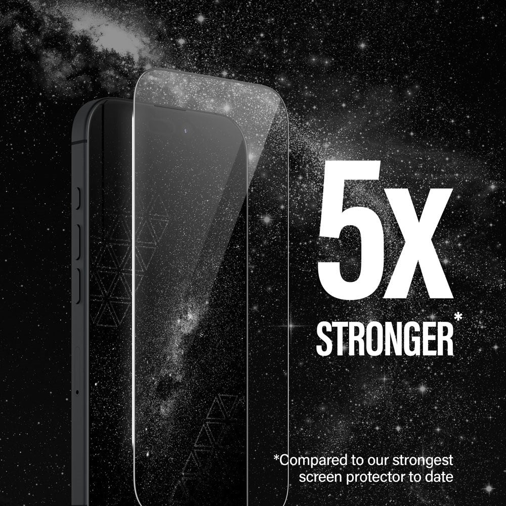 iPhone 16 Pro PanzerGlass Ultra Wide Fit Ceramic Skærmbeskyttelse m. EasyAligner - Sort Kant