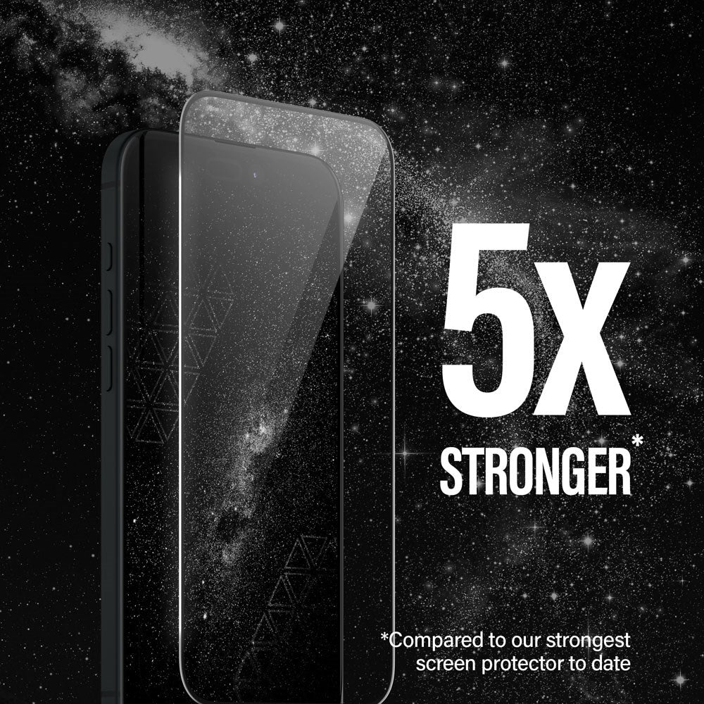 iPhone 15 Plus / 16 Plus PanzerGlass Ultra Wide Fit Ceramic Skærmbeskyttelse m. EasyAligner - Sort Kant