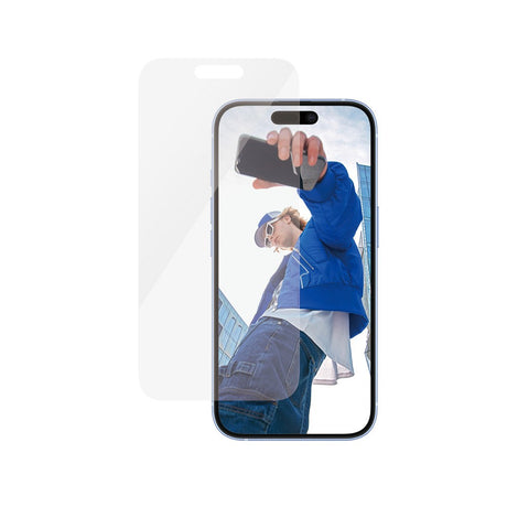 iPhone 15 / 16 PanzerGlass Classic Fit Skærmbeskyttelse m. EasyAligner - Platinum Strength - Gennemsigtig