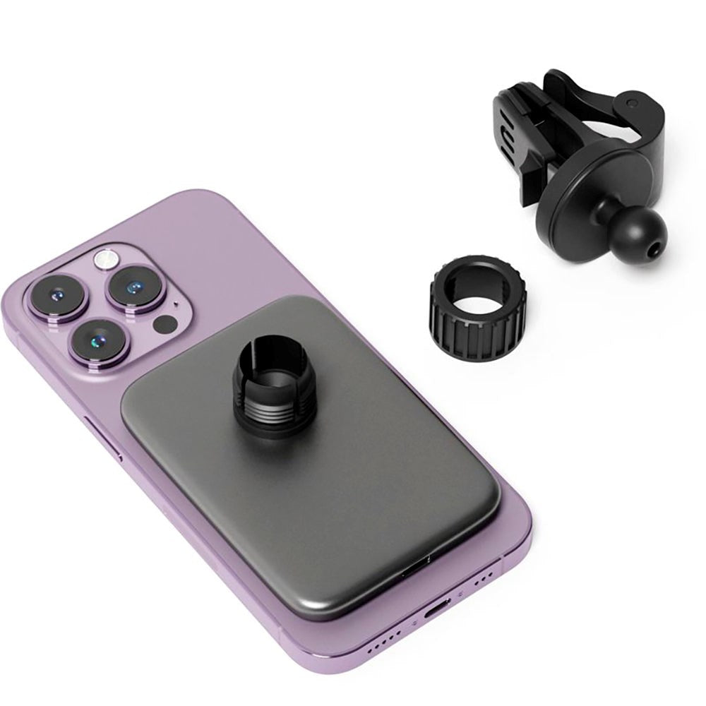 Epico Ultrathin Magnetisk Mobilholder til Bil m. 7.5W Trådløs Opladning - MagSafe Kompatibel - Sort