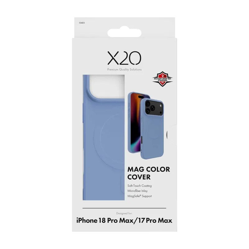 iPhone 18 Pro Max / 17 Pro Max X2O Mag Color Cover - MagSafe Kompatibel - Blå