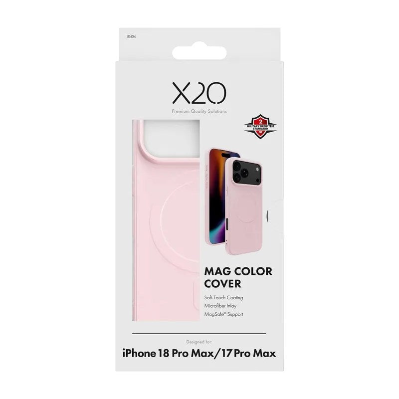 iPhone 18 Pro Max / 17 Pro Max X2O Mag Color Cover - MagSafe Kompatibel - Lyserød