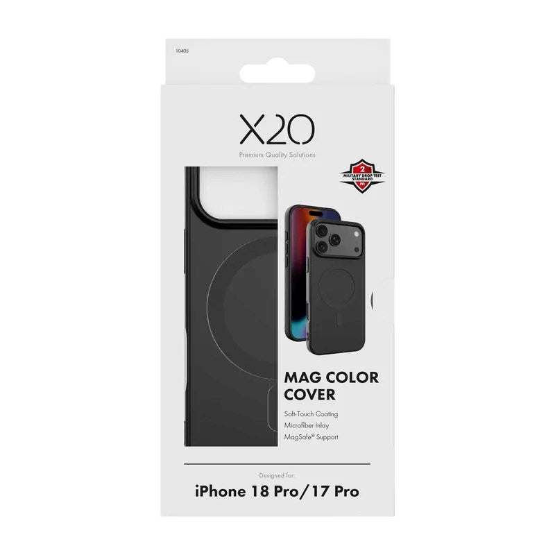 iPhone 18 Pro / 17 Pro X2O Mag Color Cover - MagSafe Kompatibel - Sort