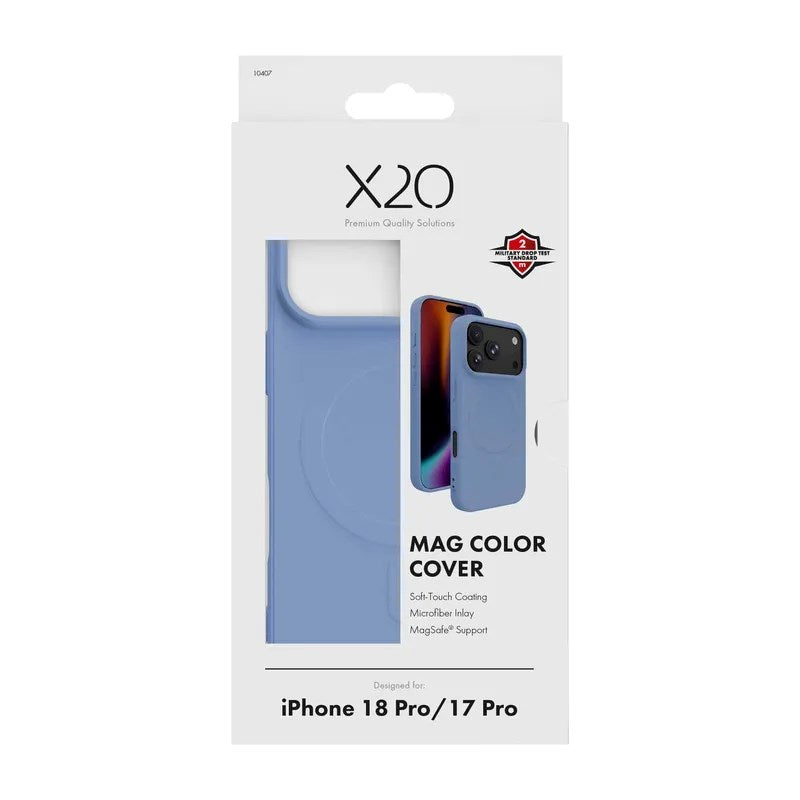 iPhone 18 Pro / 17 Pro X2O Mag Color Cover - MagSafe Kompatibel - Blå