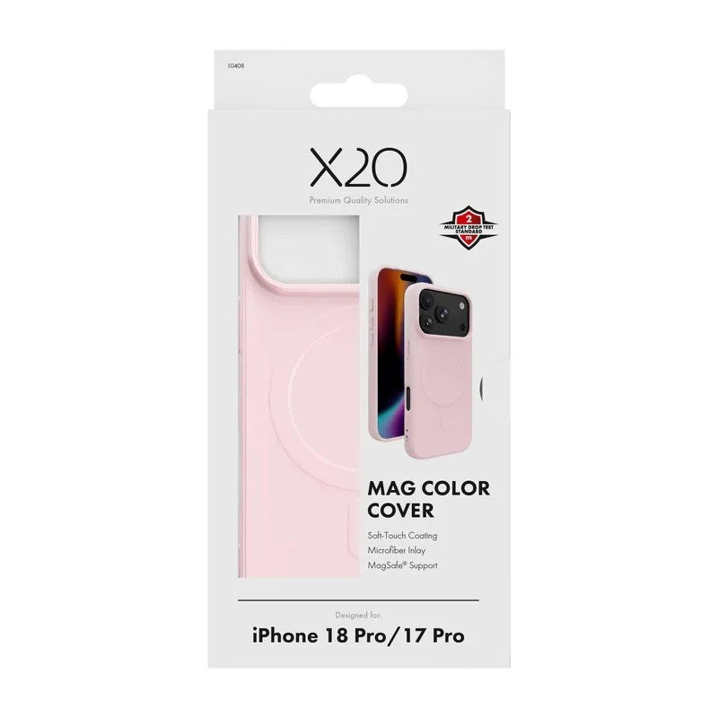iPhone 18 Pro / 17 Pro X2O Mag Color Cover - MagSafe Kompatibel - Lyserød