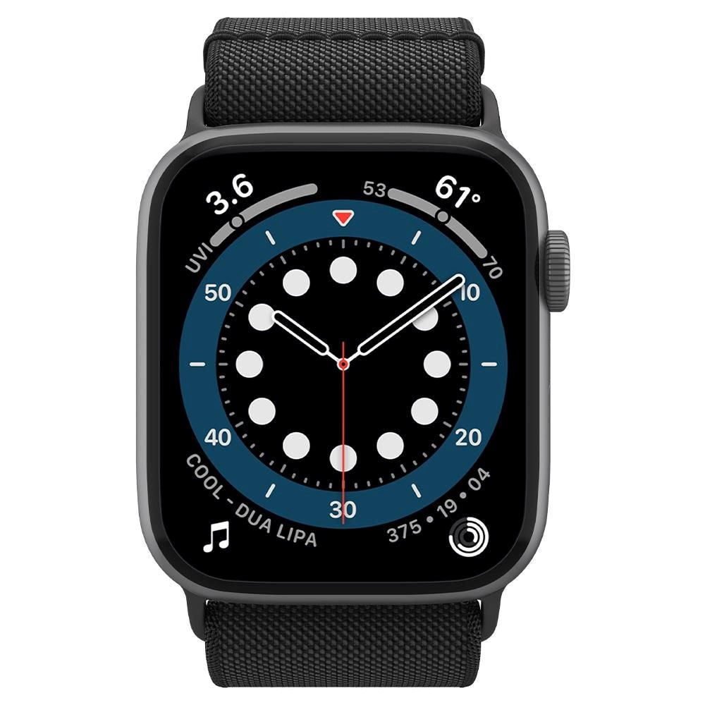 Spigen Fit Lite Apple Watch (42/44/SE/45/46/49mm) Stof Rem - Sort