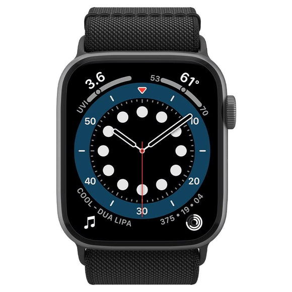 Spigen Fit Lite Apple Watch (42/44/SE/45/46/49mm) Stof Rem - Sort