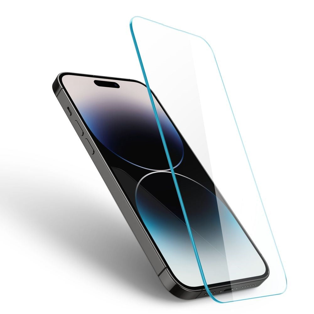 iPhone 14 Pro Spigen Glas.tr Hærdet Glas Skærmbeskyttelse - Gennemsigtig m. Privacy