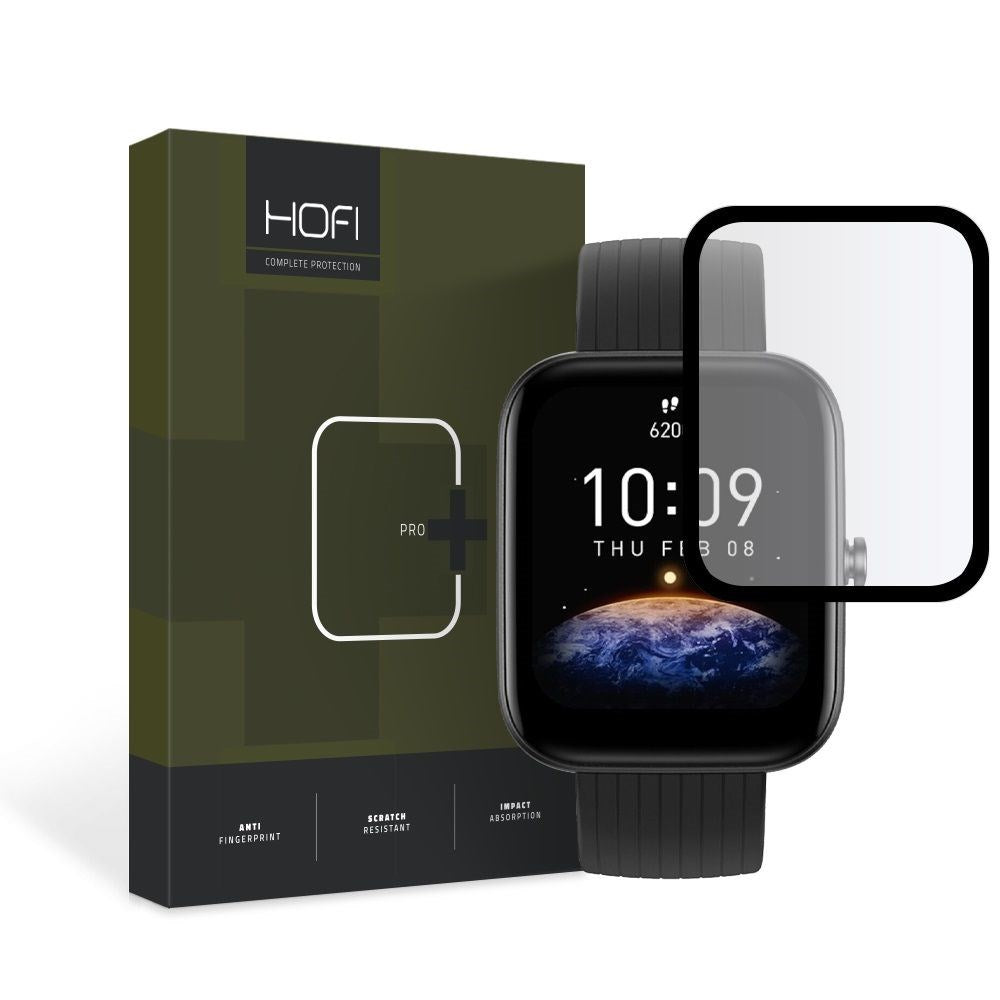 Amazfit Bip 3 / 3 Pro Hofi Hybrid Pro+ Skærmbeskyttelse - Gennemsigtig / Sort