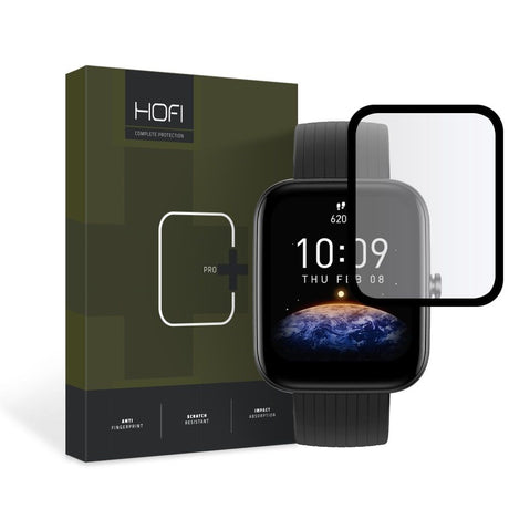 Amazfit Bip 3 / 3 Pro Hofi Hybrid Pro+ Skærmbeskyttelse - Gennemsigtig / Sort