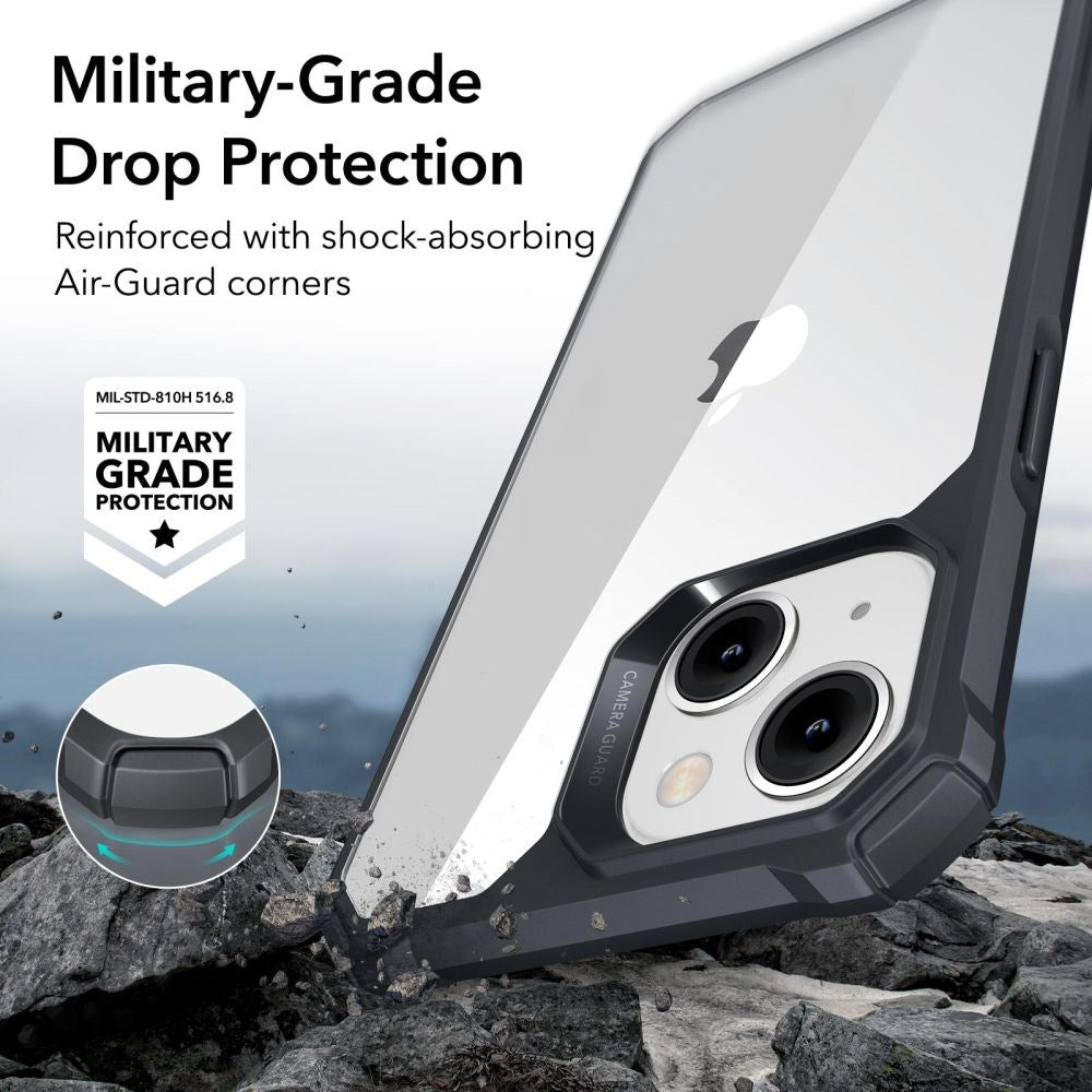 iPhone 14 Plus Cover ESR Air Armor Clear Hard Case - Gennemsigtig / Sort