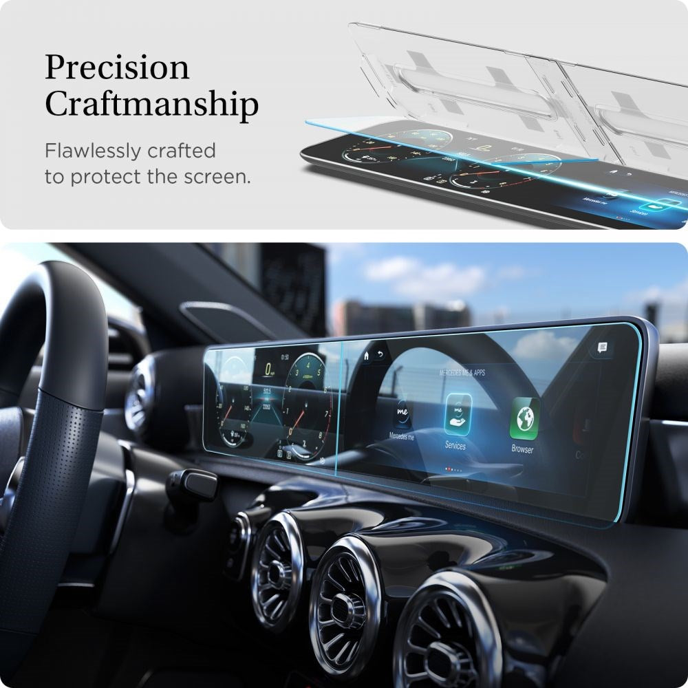 Mercedes A-Class (2020 / 2021) Spigen EZ Skærmbeskyttelse Til Display & Touch Skærm - Gennemsigtig