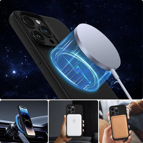 iPhone 14 / 13 Tech-Protect Silikone Cover - MagSafe Kompatibel - Sort