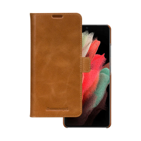 Samsung Galaxy S21 Ultra dbramante1928 Lynge Ægte Læder Magnet Cover - Tan
