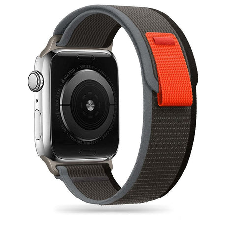Apple Watch (42/44/SE/45/46/49mm) Tech-Protect Nylon Rem m. Velcro - Sort