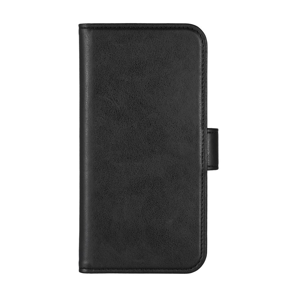 iPhone 16 Pro Essentials Kunstlæder Flip Cover m. Kortholder & Ståfunktion - Sort