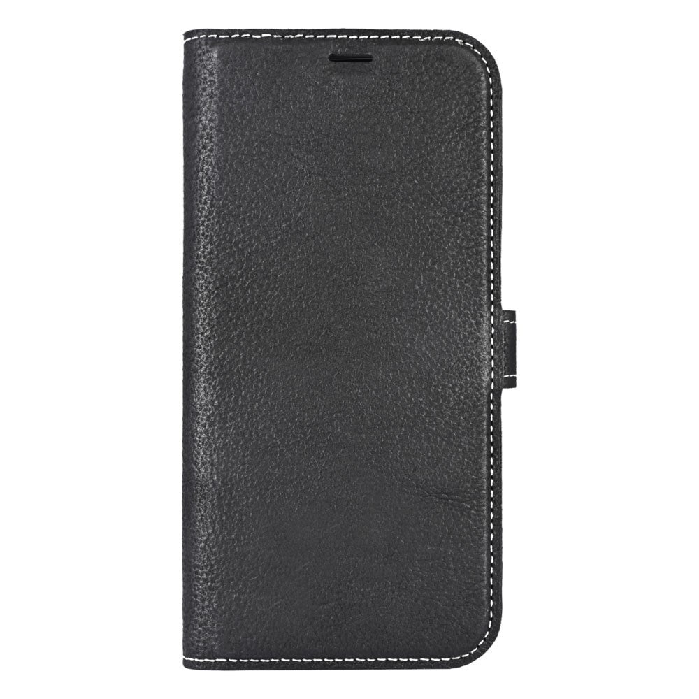 iPhone 16 Pro Essentials 2-i-1 Læder Flip Cover - MagSafe Kompatibel - Sort