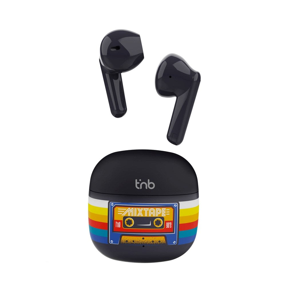 T'NB ORIGIN Trådløse In-Ear Høretelefoner m. Opladningsetui - Kassettebånd Design