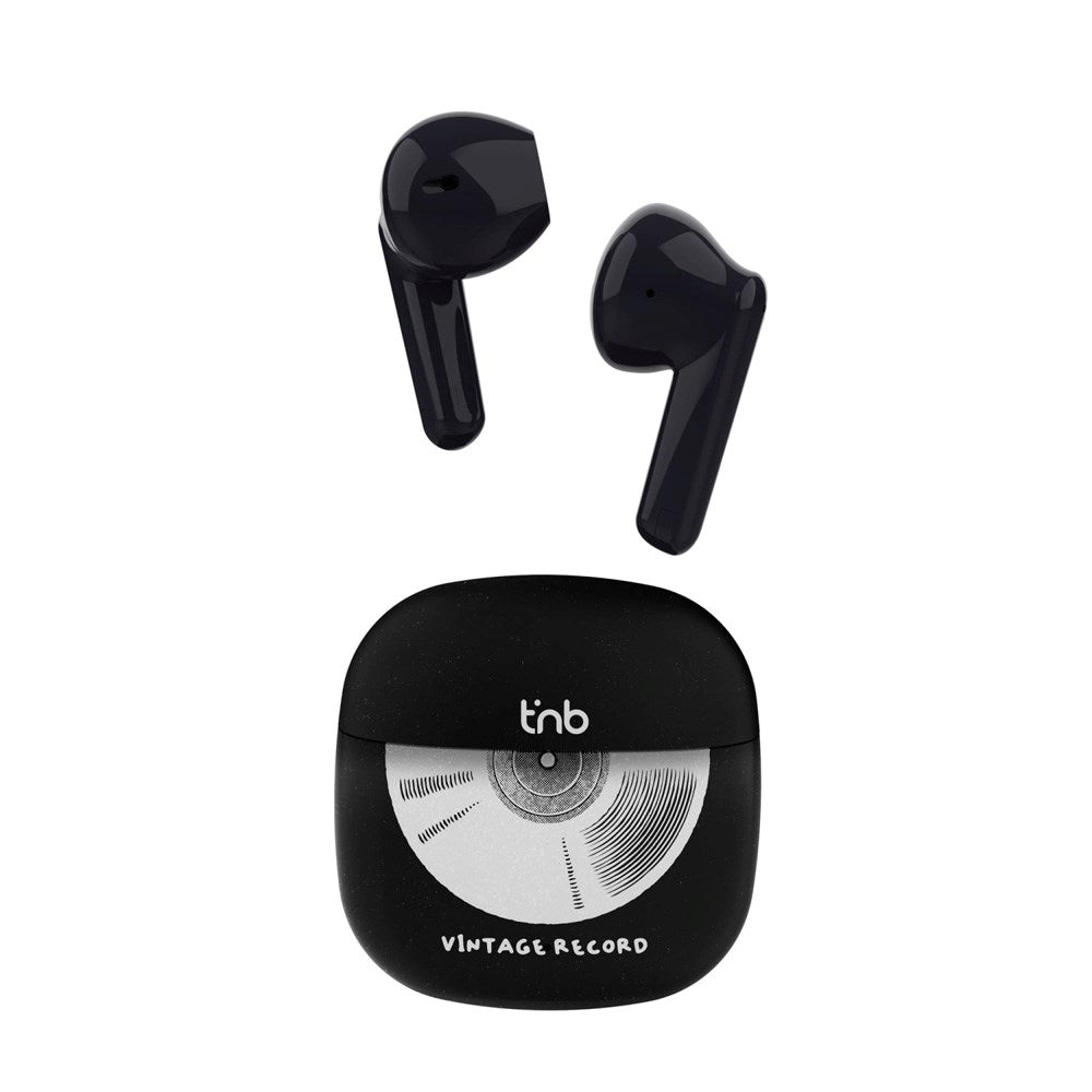 T'NB ORIGIN Trådløse In-Ear Høretelefoner m. Opladningsetui - Vinyl Design