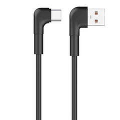Maxlife USB-A til USB-C Vinklet Kabel 15W - 1m - Sort