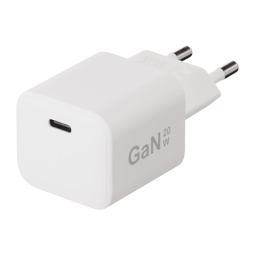 X2O 20W Vægoplader m. 1x USB-C & 1x USB-C Kabel - 1.2m - Hvid