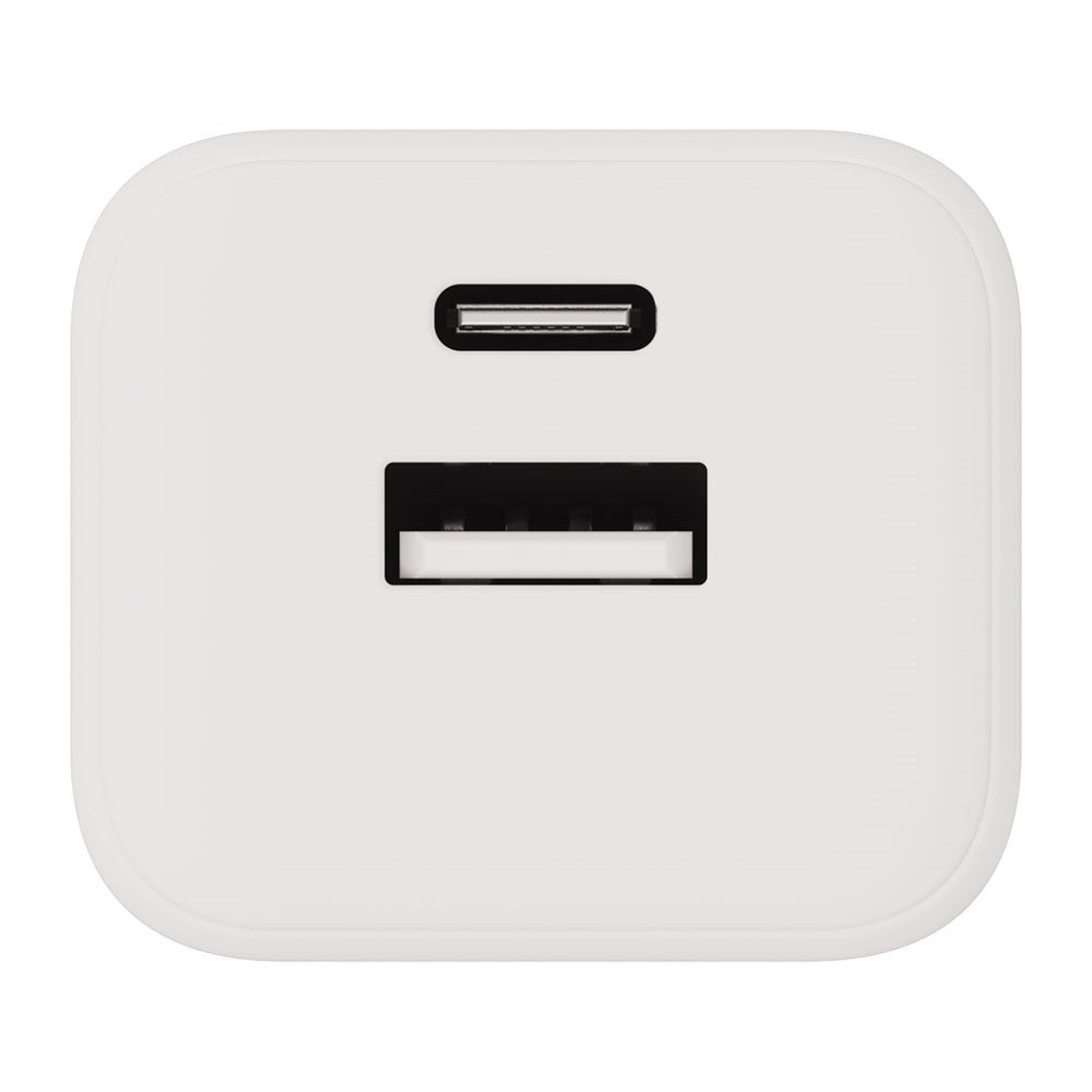 X2O 20W Vægoplader m. 1x USB-A & 1x USB-C - Hvid