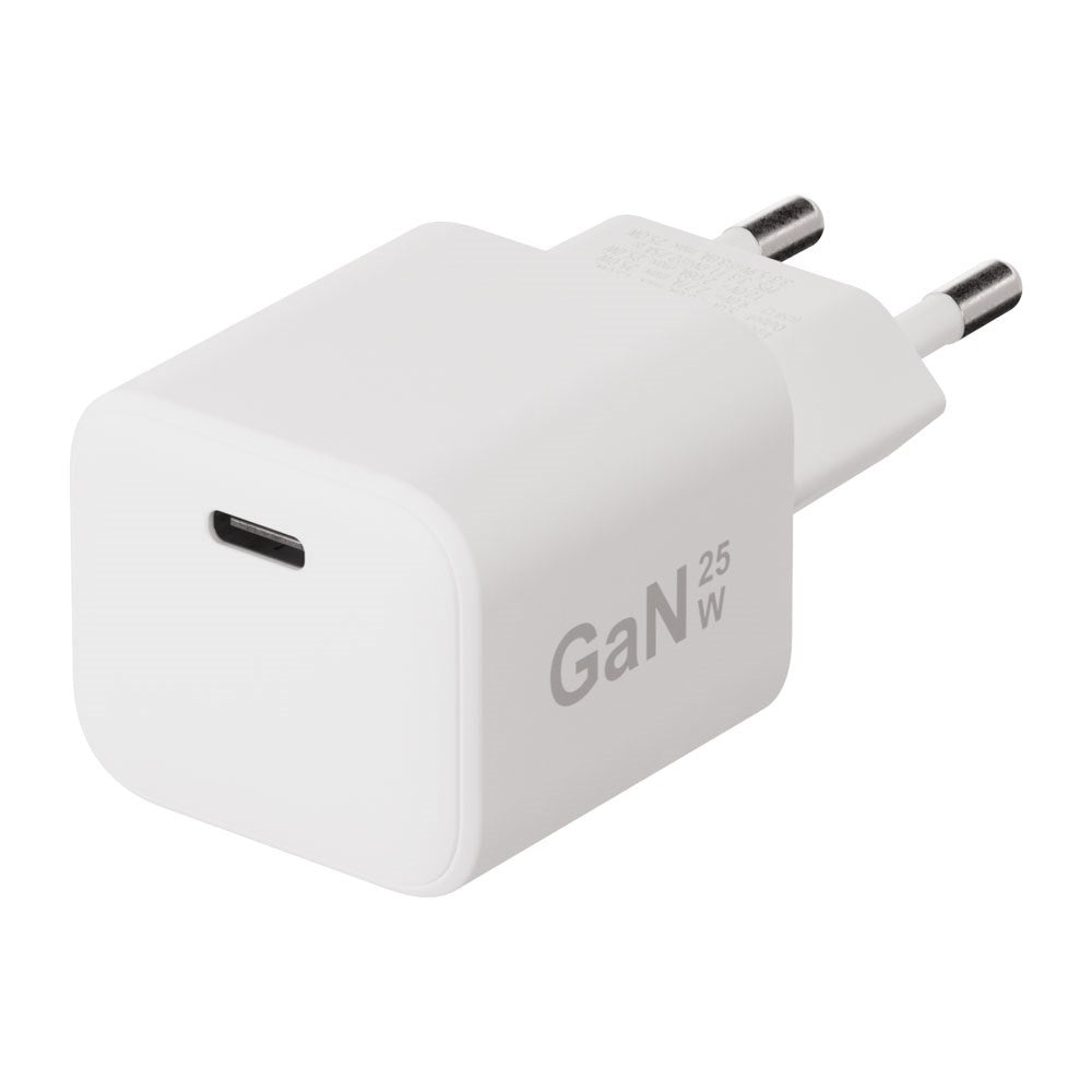 X2O 25W Vægoplader m. 1x USB-C & 1x USB-C Kabel - 1.2m - Hvid