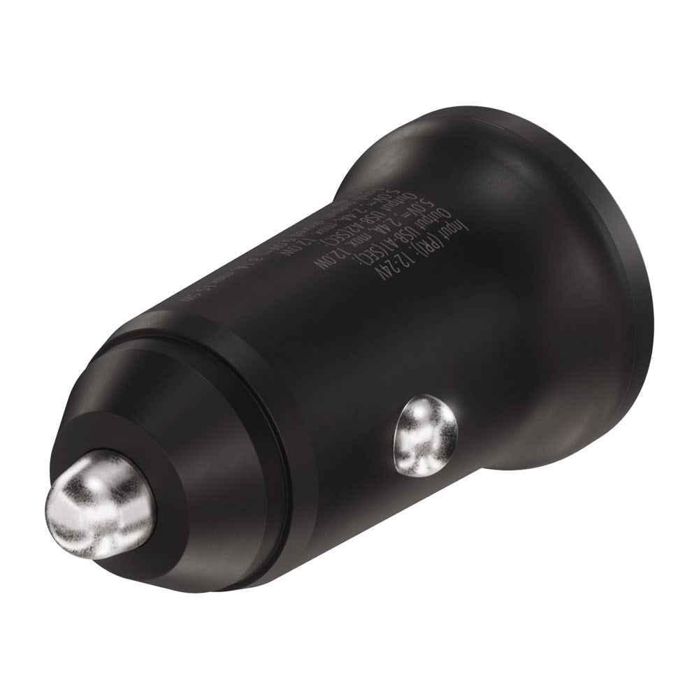X2O 12W Dobbelt Biloplader USB-A - Sort