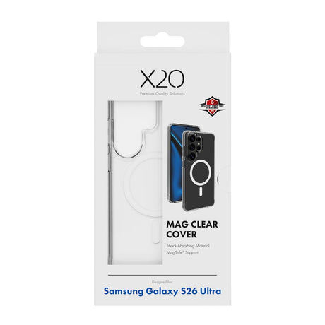 Samsung Galaxy S26 Ultra X2O Mag Clear Cover - MagSafe Kompatibel - Gennemsigtig