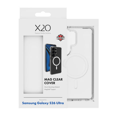 Samsung Galaxy S26 Ultra X2O Mag Clear Cover - MagSafe Kompatibel - Gennemsigtig