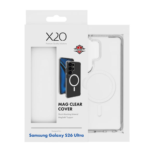 Samsung Galaxy S26 Ultra X2O Mag Clear Cover - MagSafe Kompatibel - Gennemsigtig