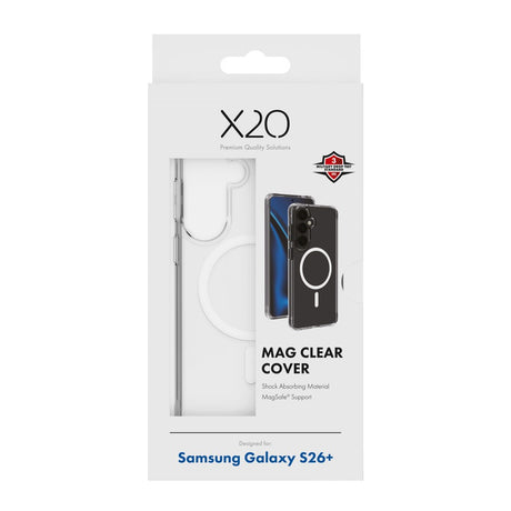 Samsung Galaxy S26+ (Plus) X2O Mag Clear Cover - MagSafe Kompatibel - Gennemsigtig