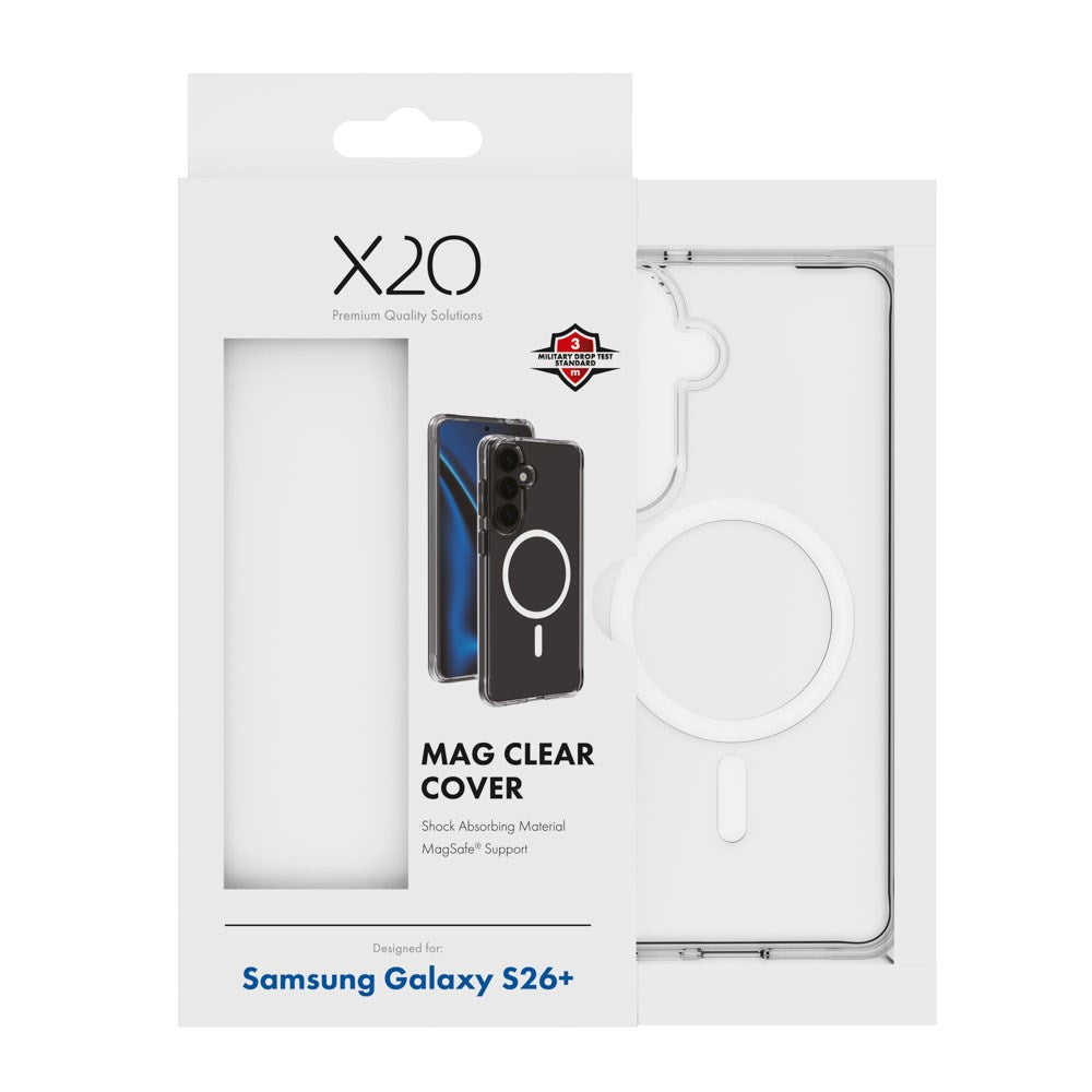 Samsung Galaxy S26+ (Plus) X2O Mag Clear Cover - MagSafe Kompatibel - Gennemsigtig