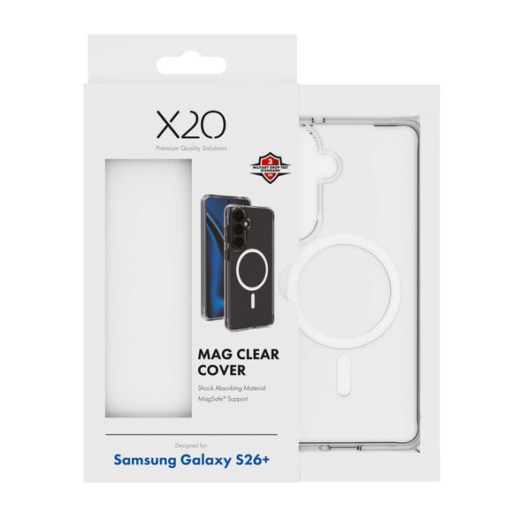 Samsung Galaxy S26+ (Plus) X2O Mag Clear Cover - MagSafe Kompatibel - Gennemsigtig