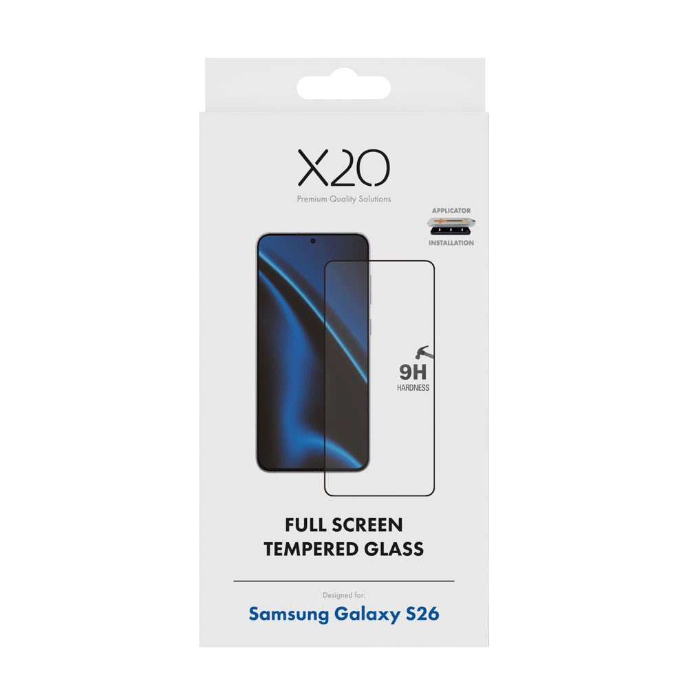 Samsung Galaxy S26 X2O 9H Full Fit Hærdet Skærmbeskyttelsesglas - Gennemsigtig