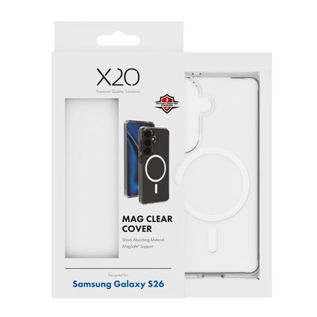 Samsung Galaxy S26 X2O Mag Clear Cover - MagSafe Kompatibel - Gennemsigtig