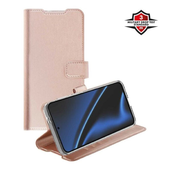 Samsung Galaxy A57 X2O Classic Wallet Flip Cover - Rose Gold
