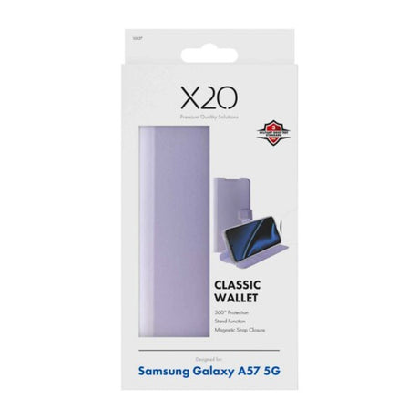 Samsung Galaxy A57 X2O Classic Wallet Flip Cover - Lilla