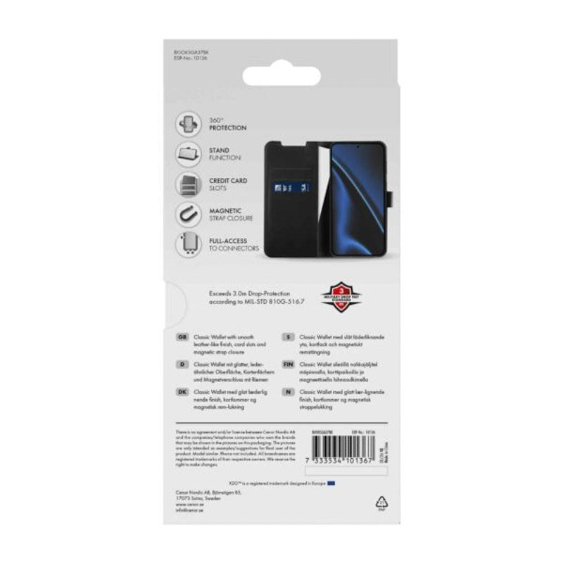 Samsung Galaxy A37 X2O Classic Wallet Flip Cover - Sort