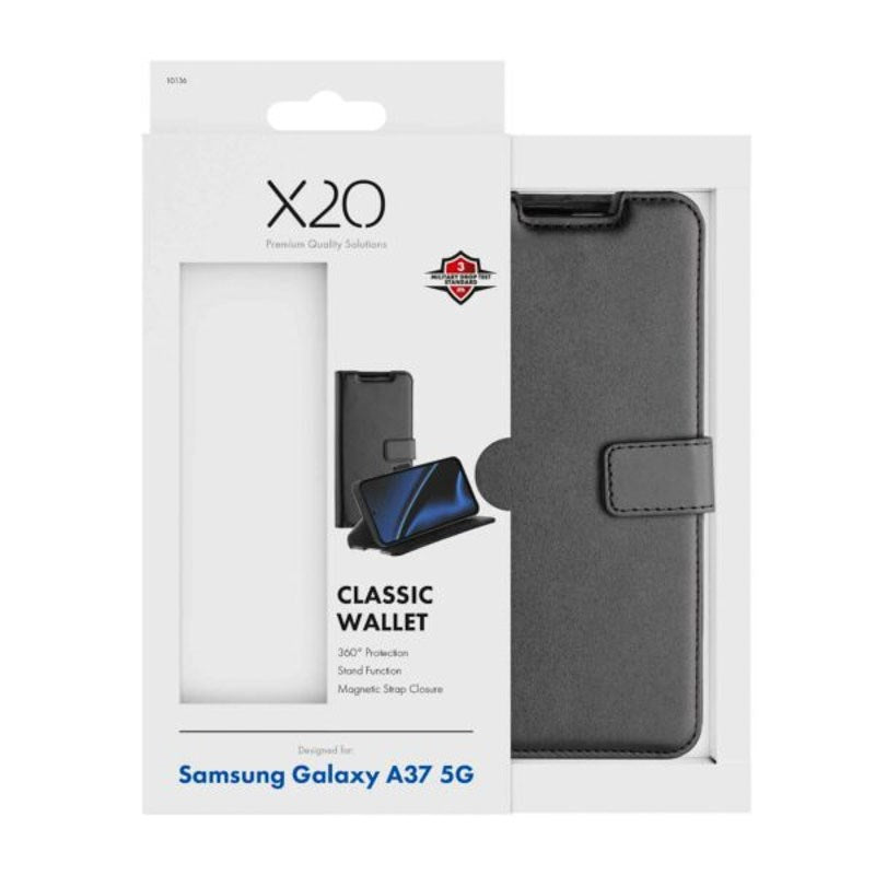 Samsung Galaxy A37 X2O Classic Wallet Flip Cover - Sort