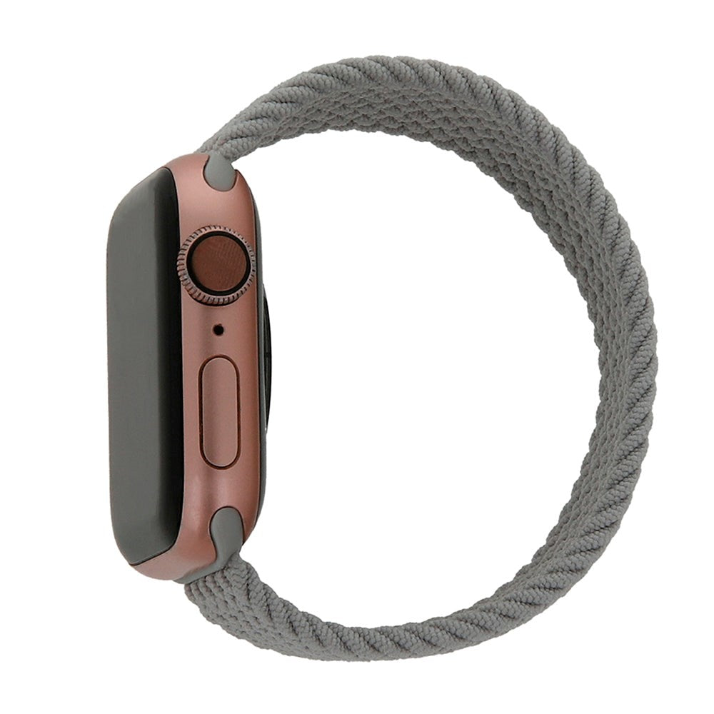Apple Watch (38/40/SE/41/42mm) Elastisk Stof Rem - Str. S - Grå
