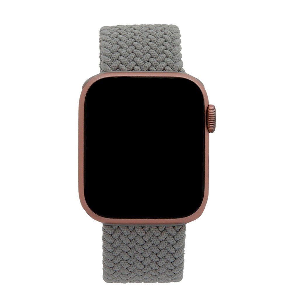 Apple Watch (42/44/SE/45/46/49mm) Elastisk Stof Rem - Str. S - Grå