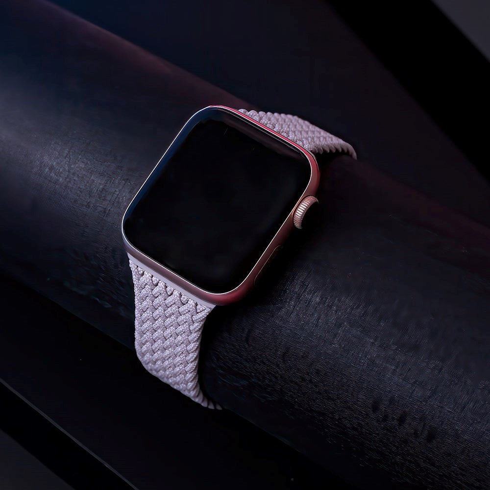 Apple Watch (42/44/SE/45/46/49mm) Elastisk Stof Rem - Str. S - Grå