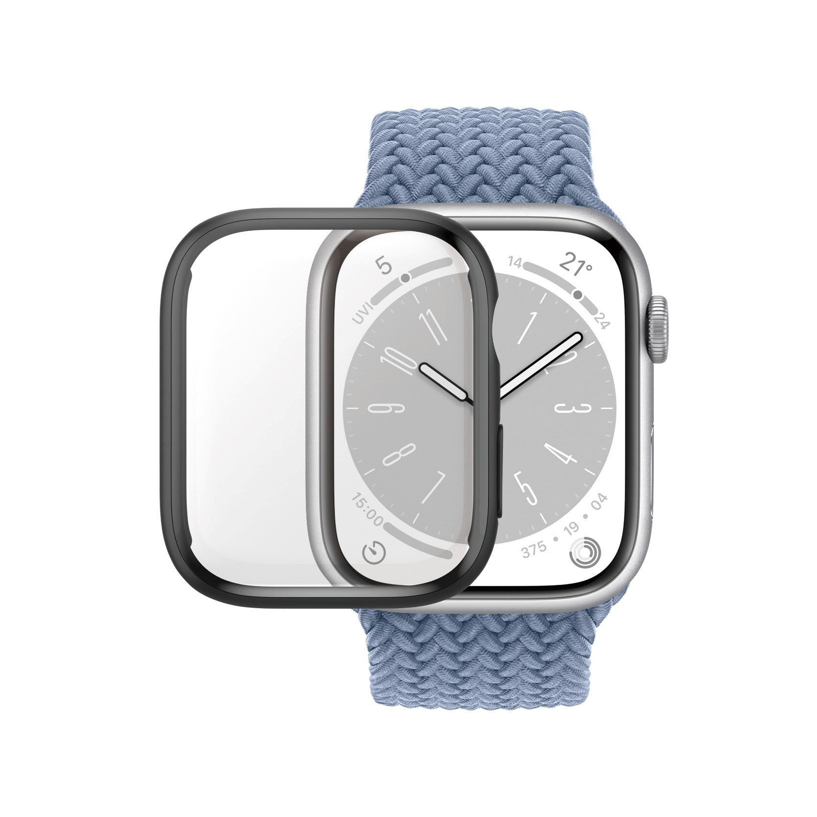 PanzerGlass Apple Watch 9/8/7 (41mm) Full Body D3O Bio Protection Cover + Indbygget Skærmbeskyttelse - Sort