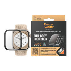PanzerGlass Apple Watch 9/8/7 (45mm) Full Body D3O Bio Protection Cover + Indbygget Skærmbeskyttelse - Sort