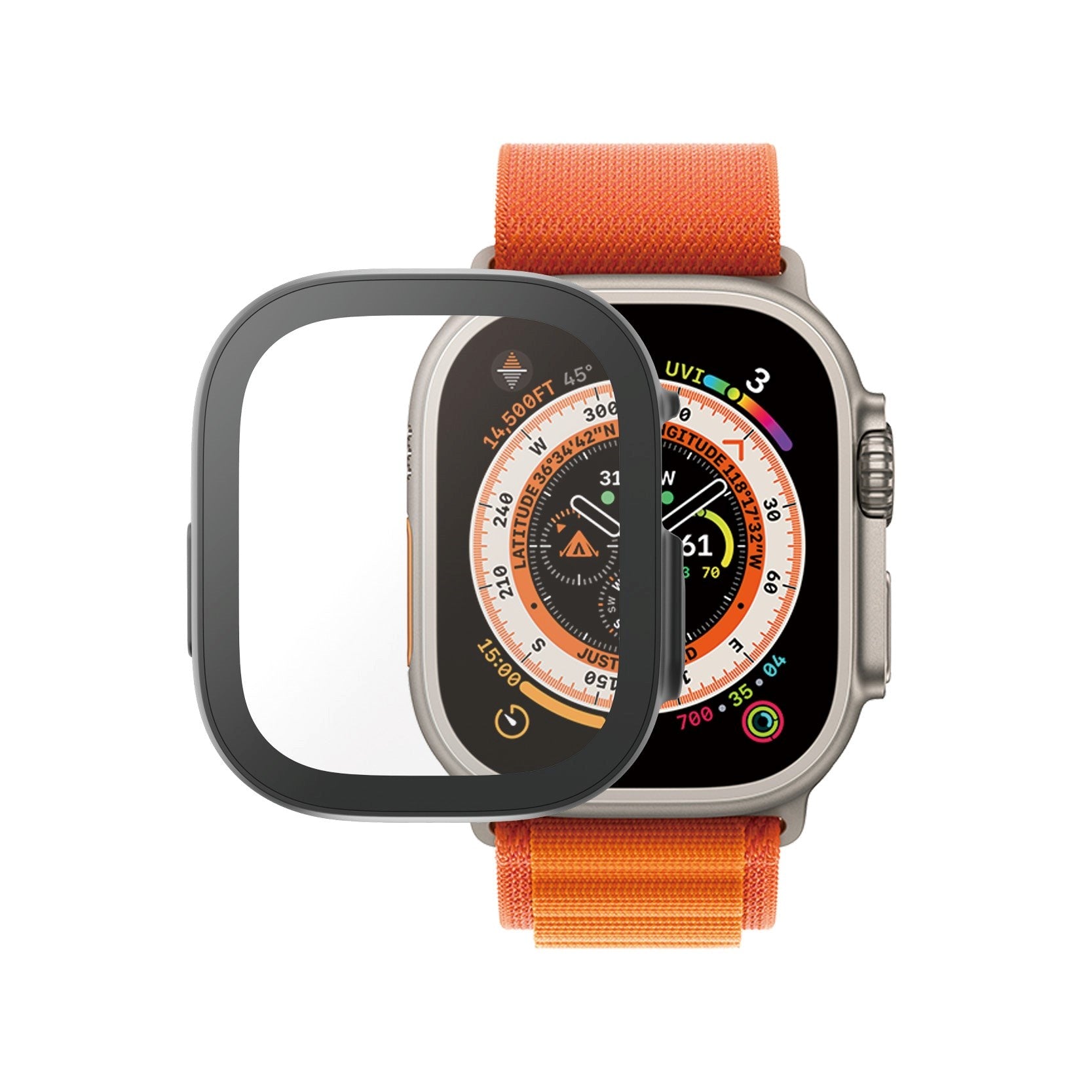 PanzerGlass Apple Watch Ultra 3/2/1 (49mm) Full Body D3O Bio Protection Cover + Indbygget Skærmbeskyttelse - Sort