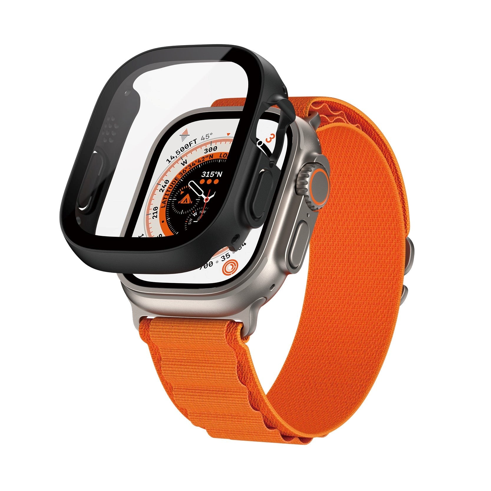 PanzerGlass Apple Watch Ultra 3/2/1 (49mm) Full Body D3O Bio Protection Cover + Indbygget Skærmbeskyttelse - Sort