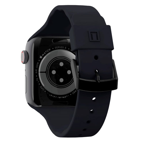 Apple Watch (42/44/SE/45/46/49mm) UAG [U] Aurora Silikone Rem - Black