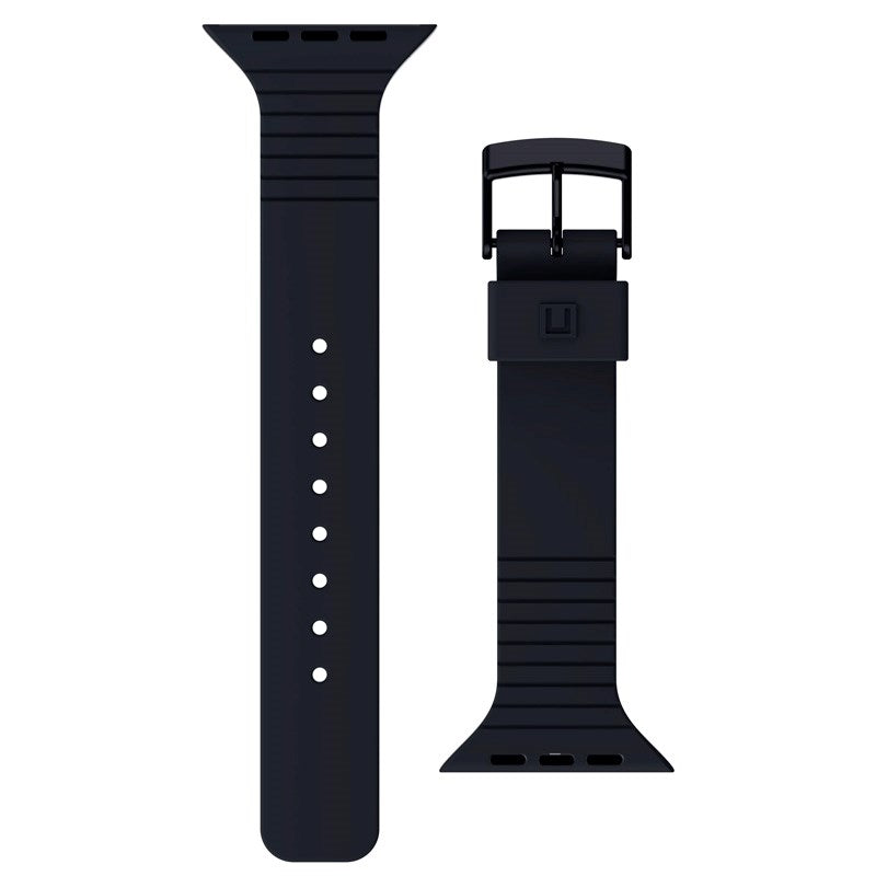 Apple Watch (42/44/SE/45/46/49mm) UAG [U] Aurora Silikone Rem - Black