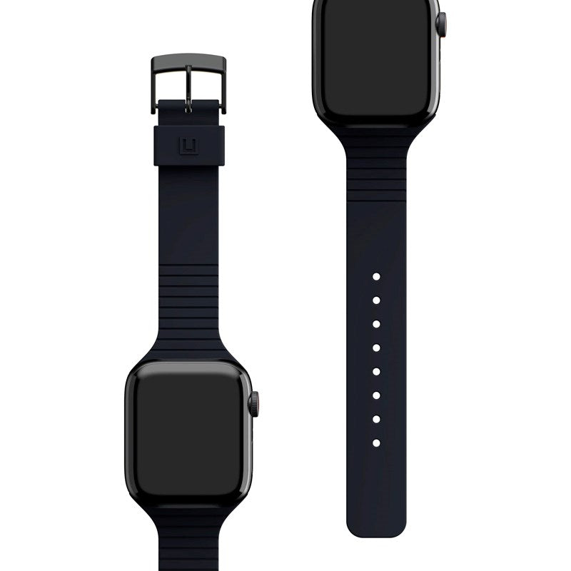 Apple Watch (42/44/SE/45/46/49mm) UAG [U] Aurora Silikone Rem - Black